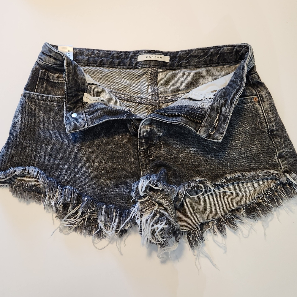 PACSUN Festival Distressed Shorts